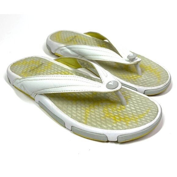 Merrell Astral Thong Waterproof Rubber Sandals White/Yellow Size 8 #0207-J36238 - Picture 10 of 10